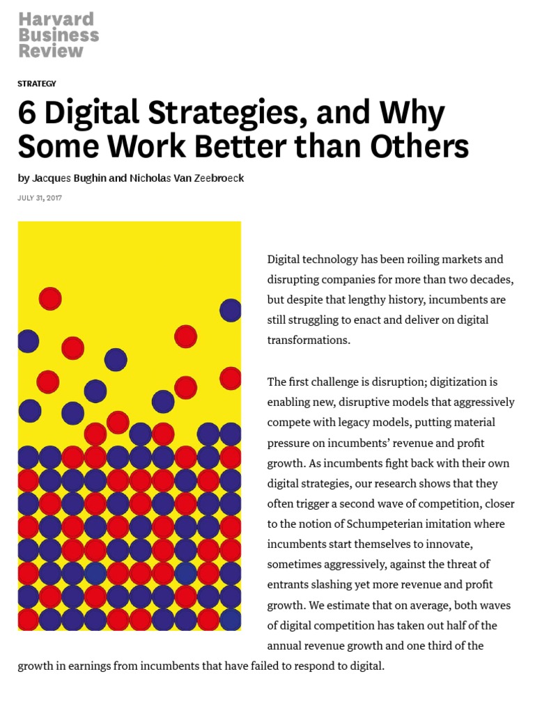 6 Digital Strategies and Why Some Work Better than Others (HBR)